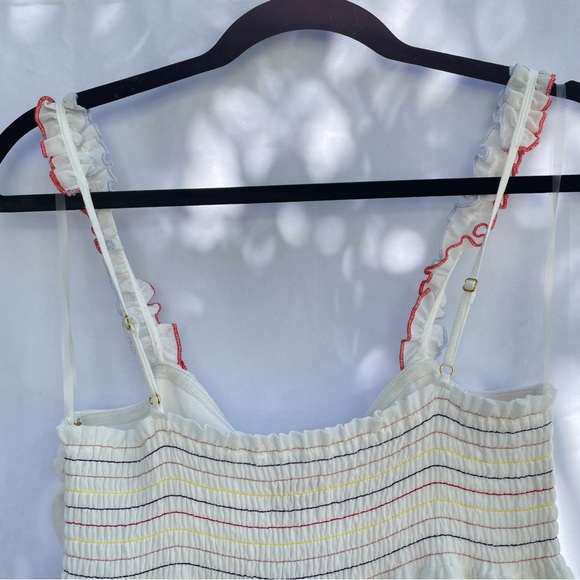 (New with Tags Red Carter Harper Tie-Front Ruffle Babydoll Dress (Medium) - Picture 7 of 9